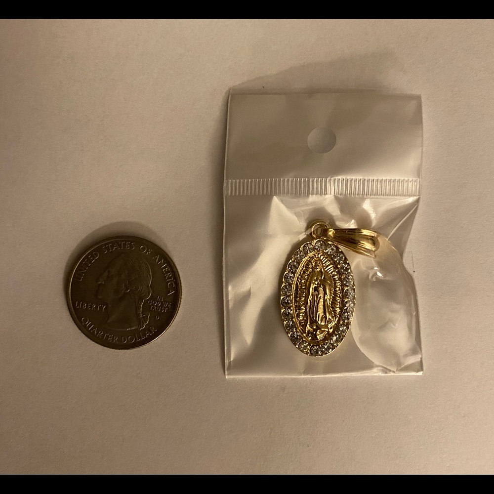 Gold Plated Guadalupe Pendant Only